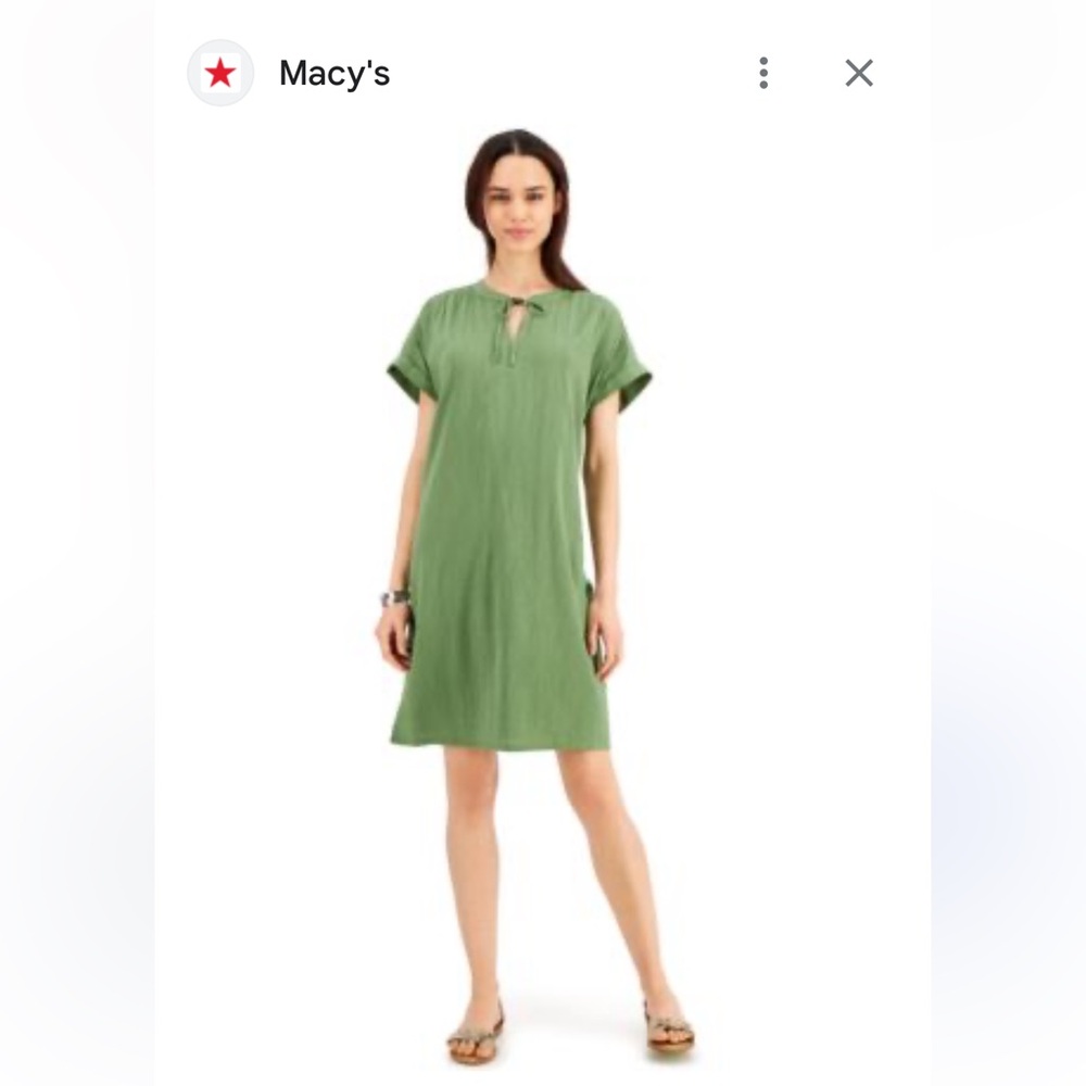 NWOT Style & Co. Olive Green Blouse dress